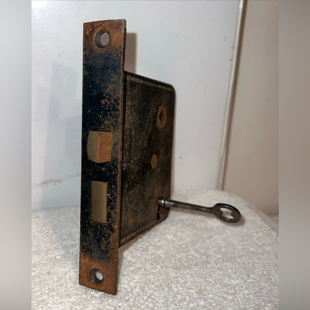 VTG Antique Mortise Door Lock Corbin Key Skeleton P12